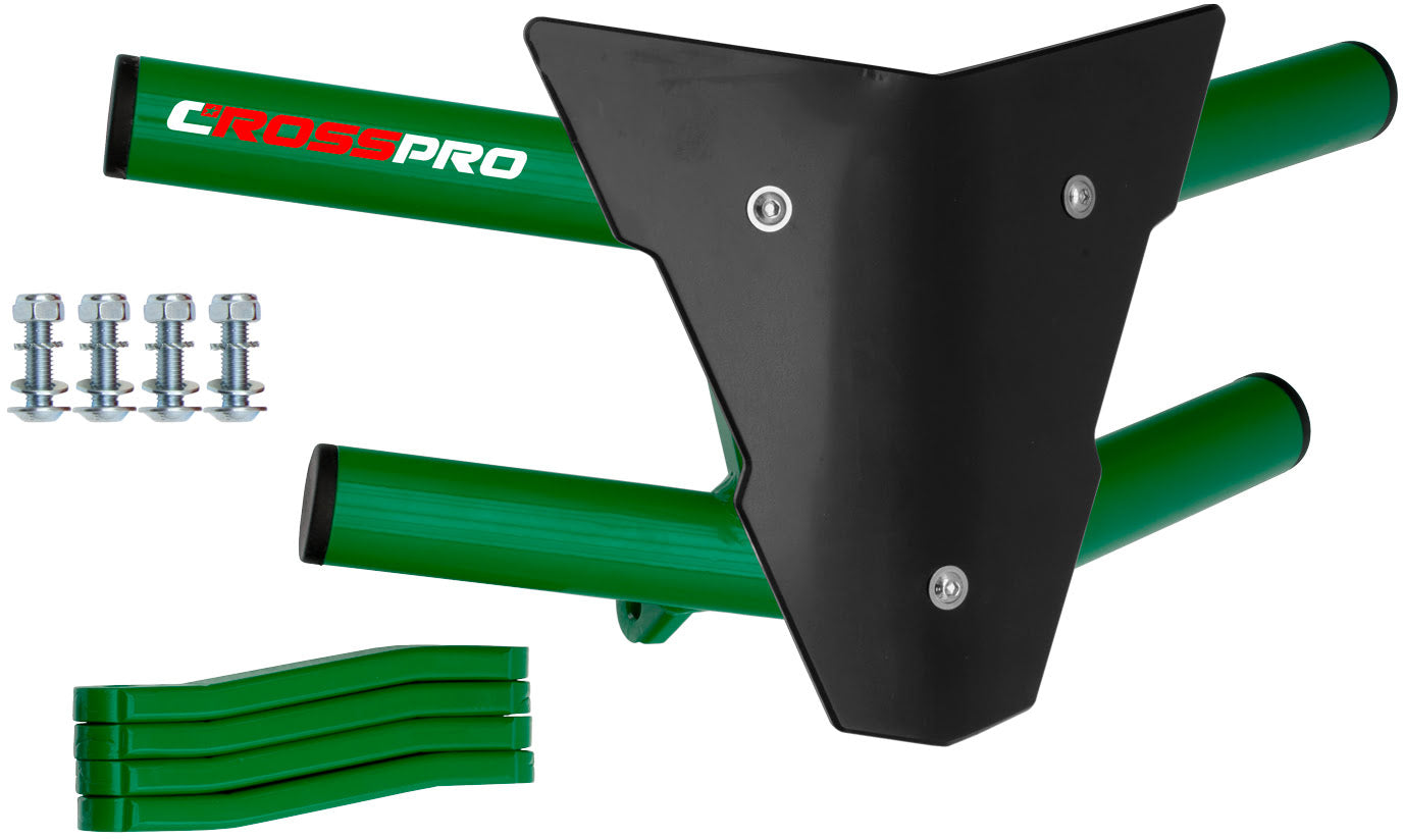 Crosspro - Front Bumper Waspe For Polaris Predator 500-Green Tube / Black Plate