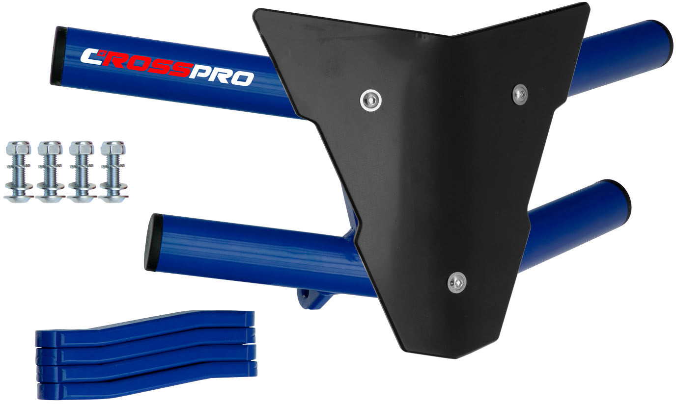 Crosspro - Front Bumper Waspe For Yamaha YFM 660 Raptor-Blue Tube / Black Plate