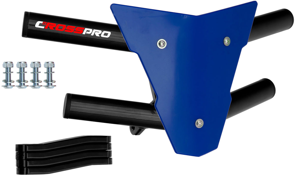 Crosspro - Front Bumper Waspe For Can Am (BRP) DS 450-Black Tube / Blue Plate