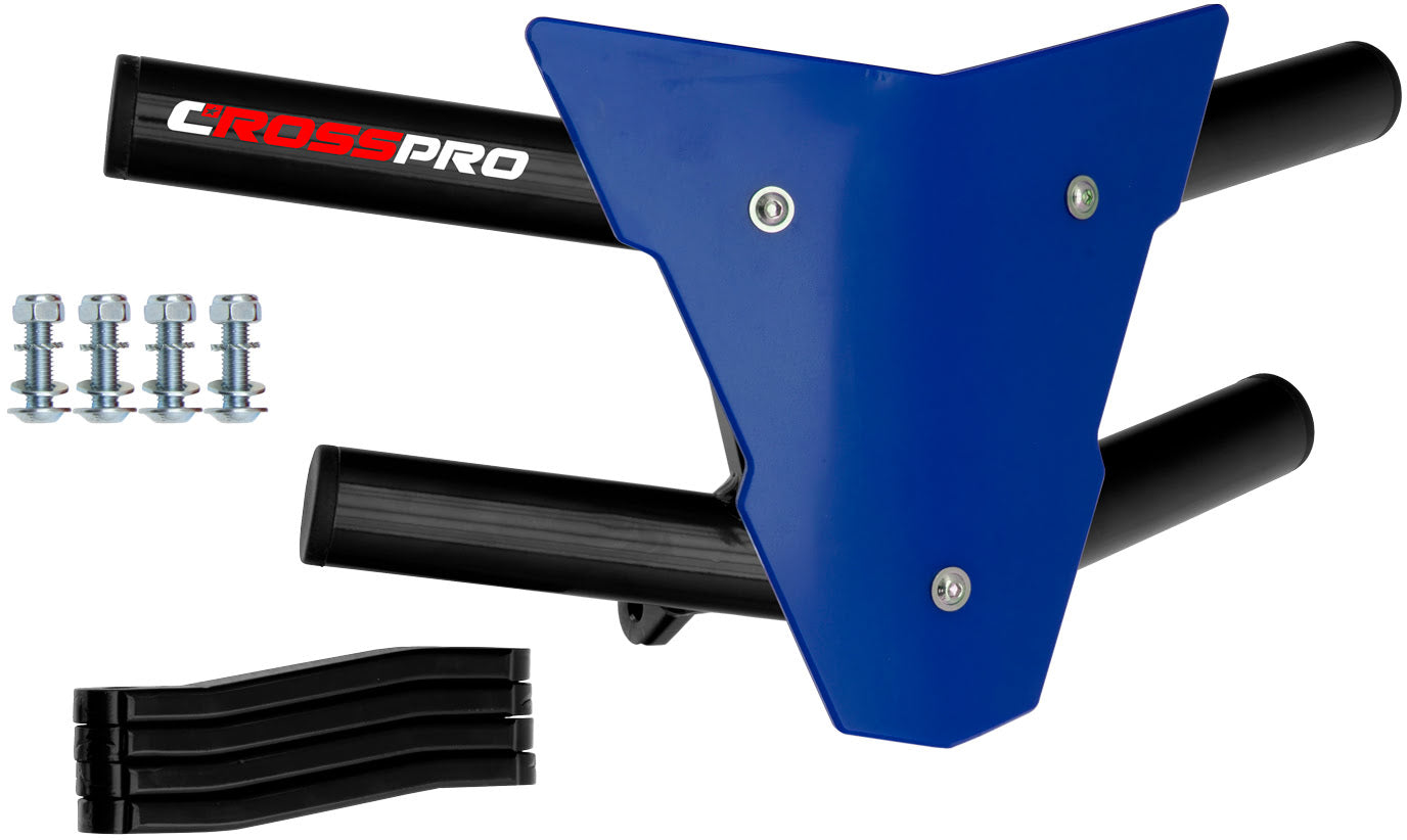 Crosspro - Front Bumper Waspe For Polaris Outlaw 525-Black Tube / Blue Plate