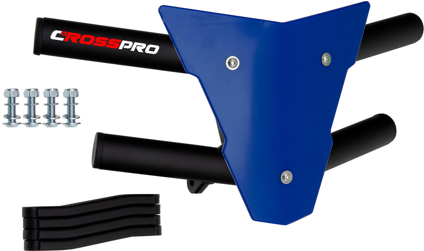 Crosspro - Front Bumper Waspe For Dinli DL 450-Textured Black Tube / Blue Plate