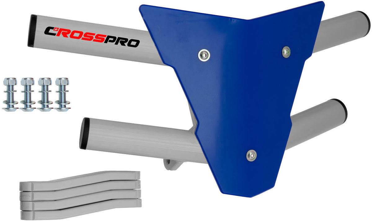 Crosspro - Front Bumper Waspe For Yamaha YFZ 350 Banshee-White Tube / Blue Plate
