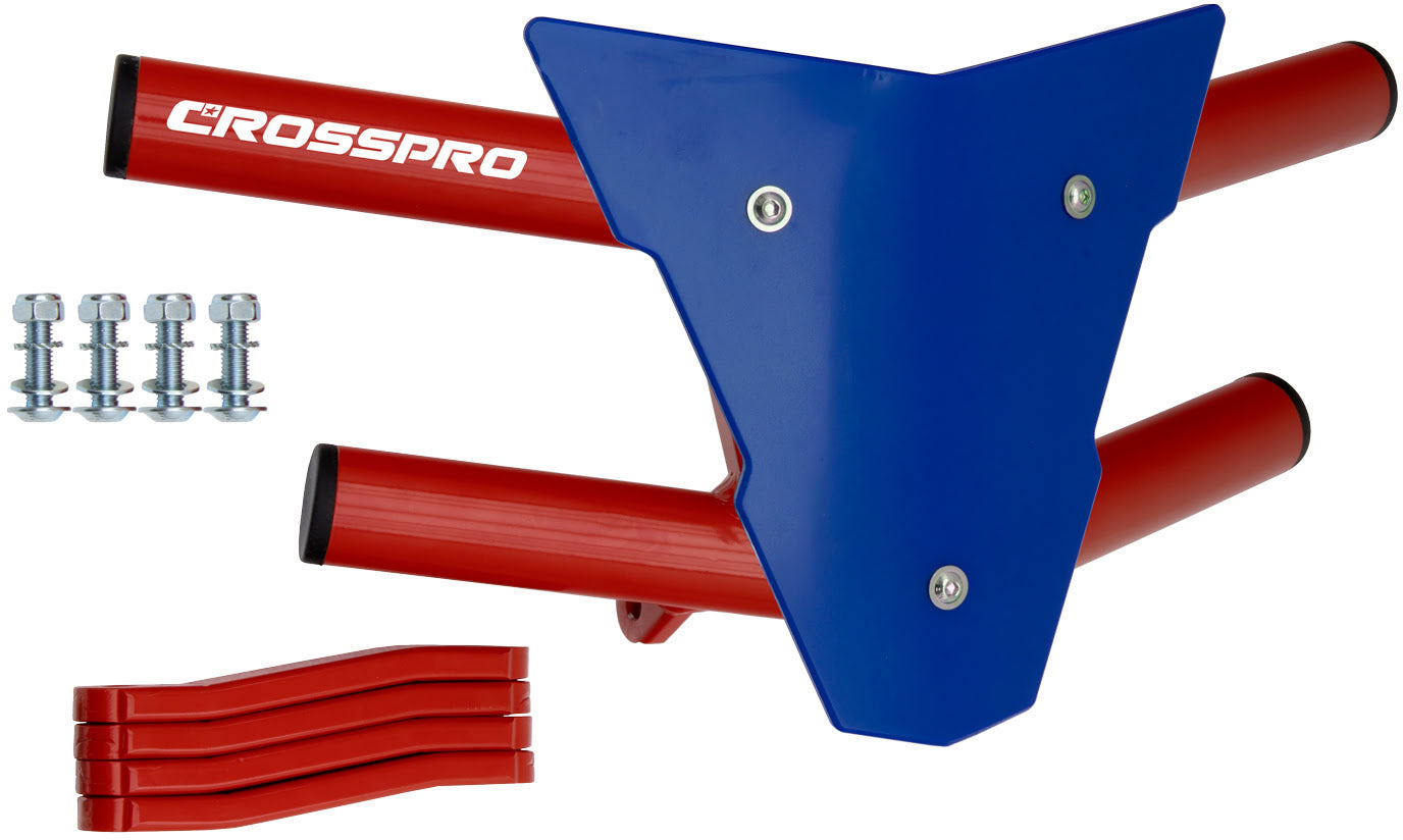 Crosspro - Front Bumper Waspe For Yamaha YFZ 450R-Red Tube / Blue Plate