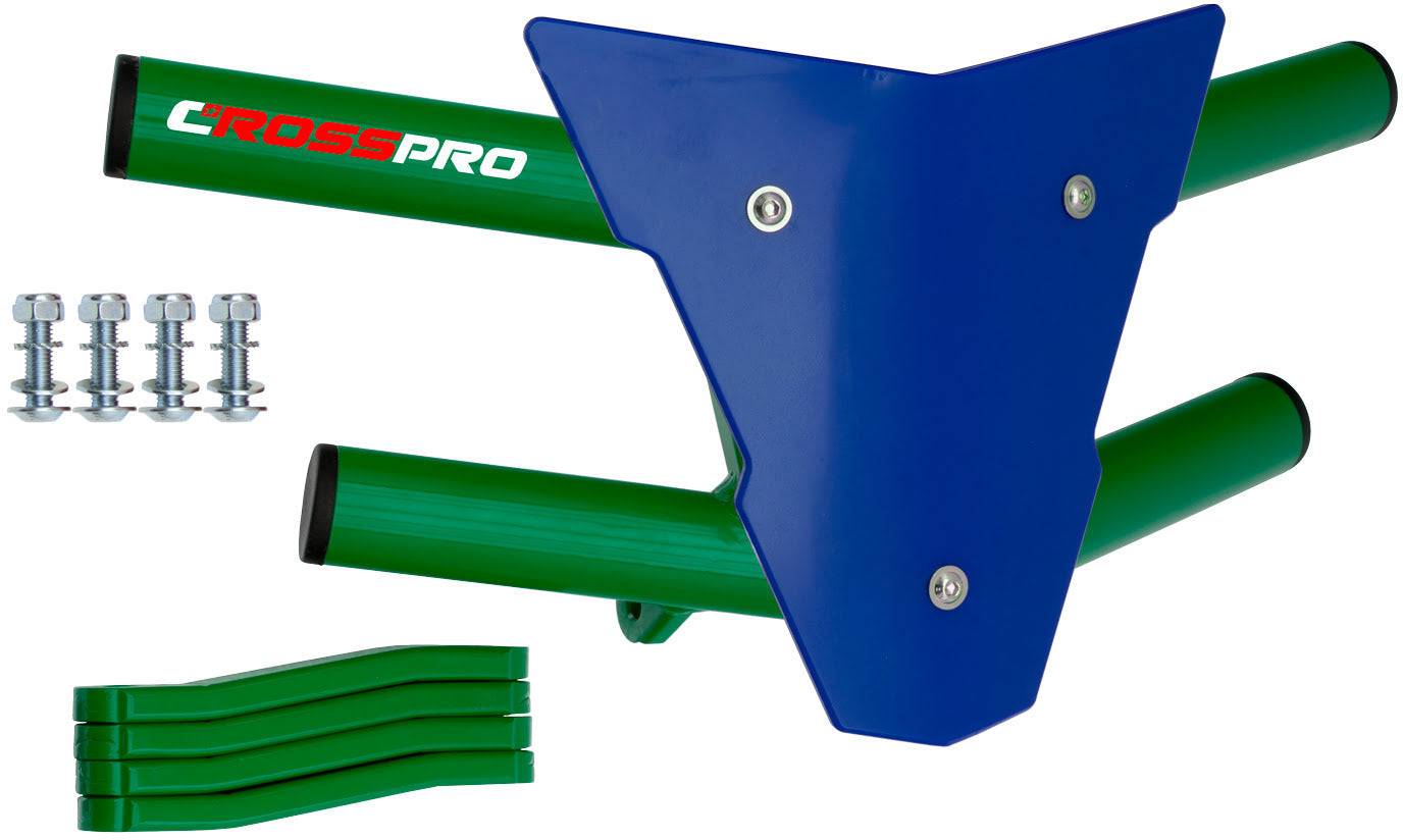 Crosspro - Front Bumper Waspe For Access SP 450-Green Tube / Blue Plate