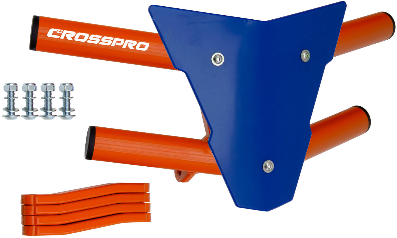 Crosspro - Front Bumper Waspe For Yamaha YFZ 450R-Orange Tube / Blue Plate