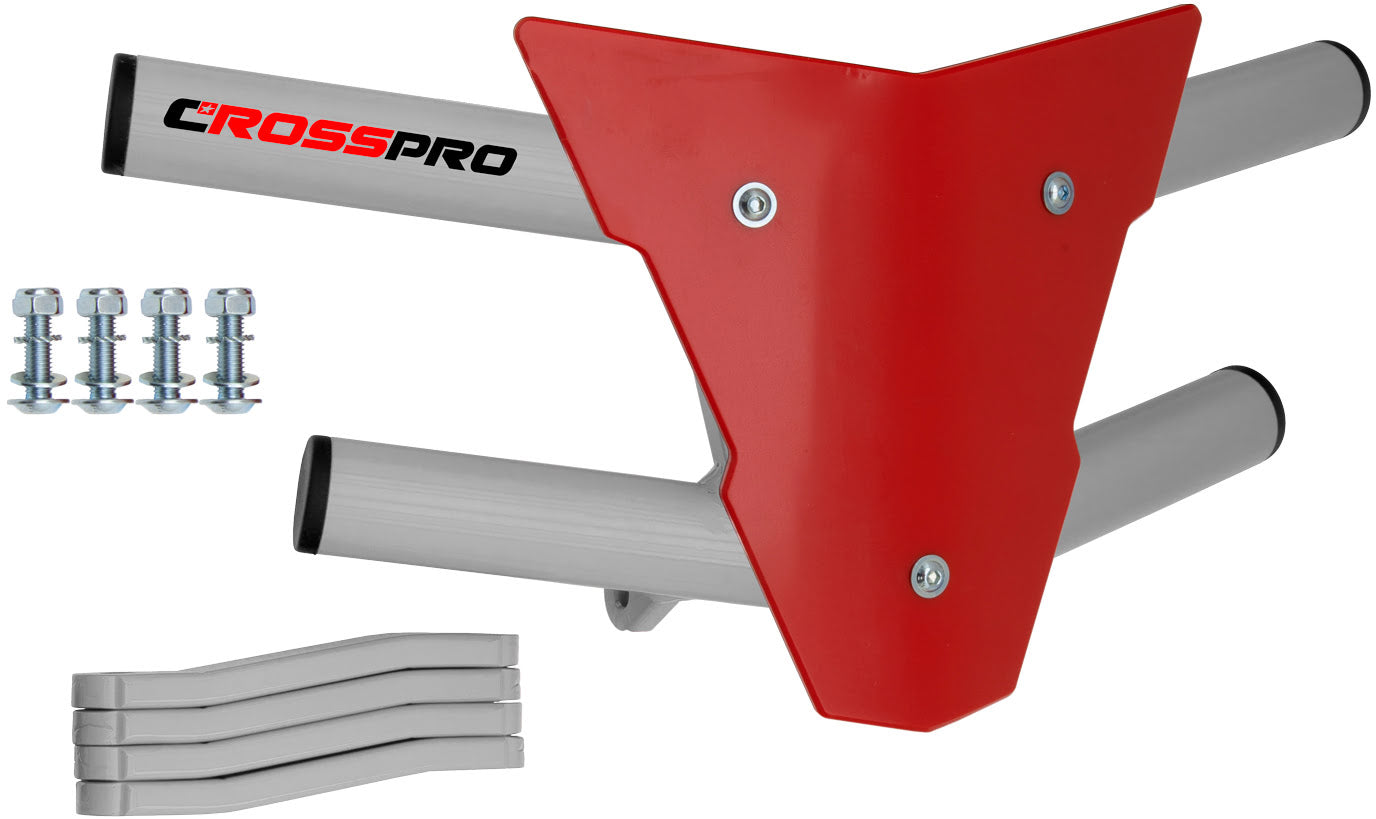 Crosspro - Front Bumper Waspe For Honda TRX 250-White Tube / Red Plate