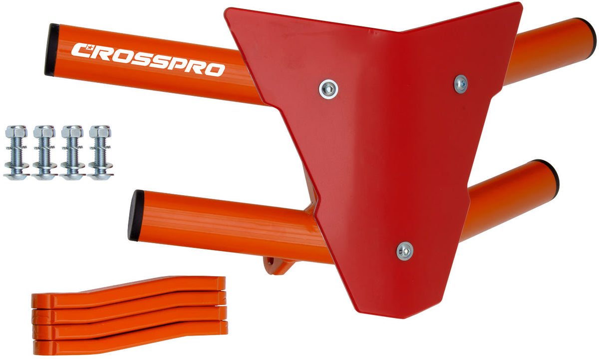 Crosspro - Front Bumper Waspe For Suzuki LT-Z 250-Orange Tube / Red Plate