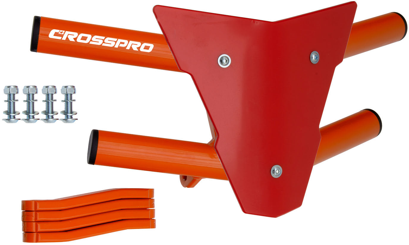 Crosspro - Front Bumper Waspe For Aeon Cobra 350-Orange Tube / Red Plate