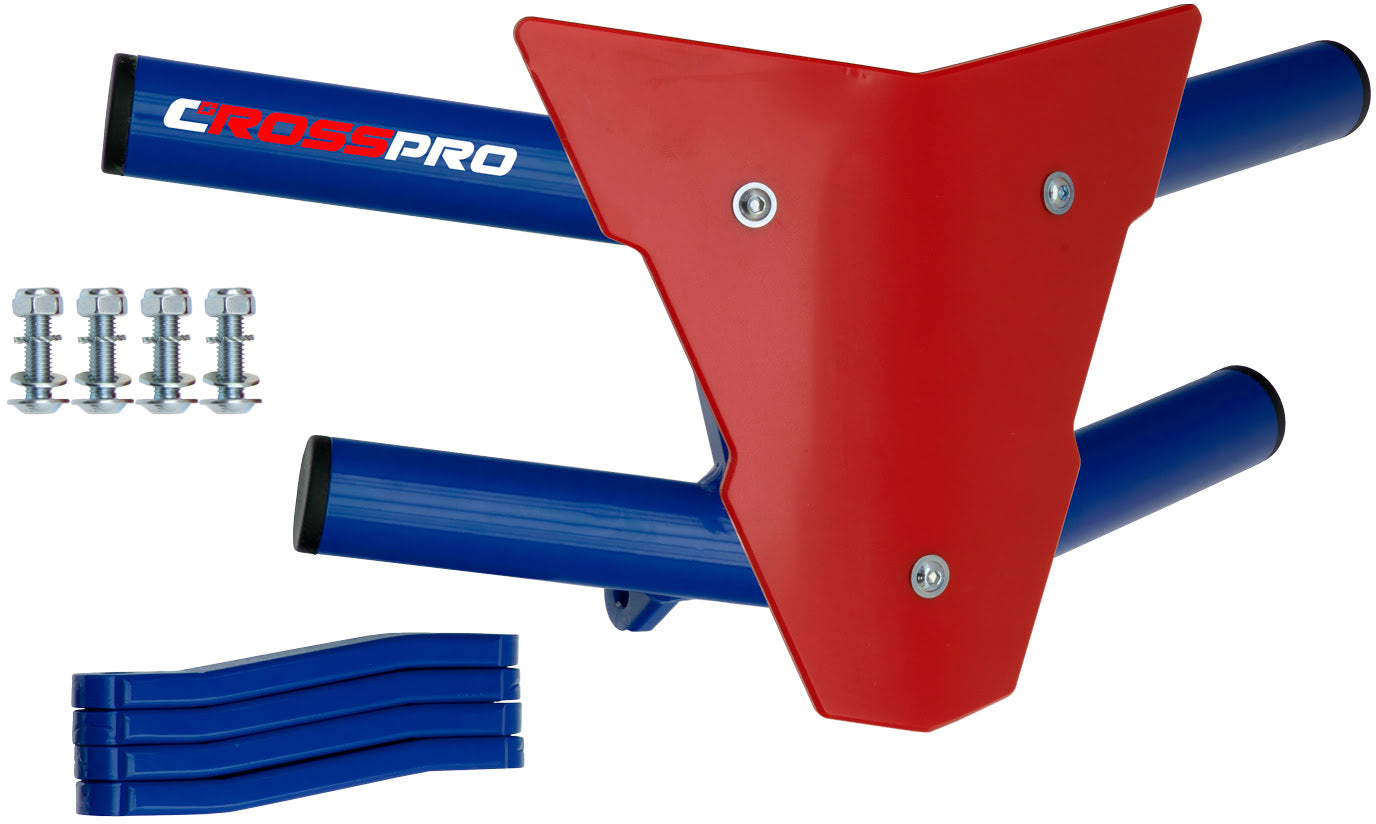 Crosspro - Front Bumper Waspe For Polaris Outlaw 525-Blue Tube / Red Plate