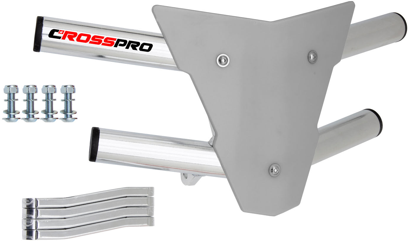 Crosspro - Front Bumper Waspe For 450 XC (ATV), 525 XC (ATV), KTM 450 SX (ATV), 505 SX (ATV)-Polish Tubo / White Plate