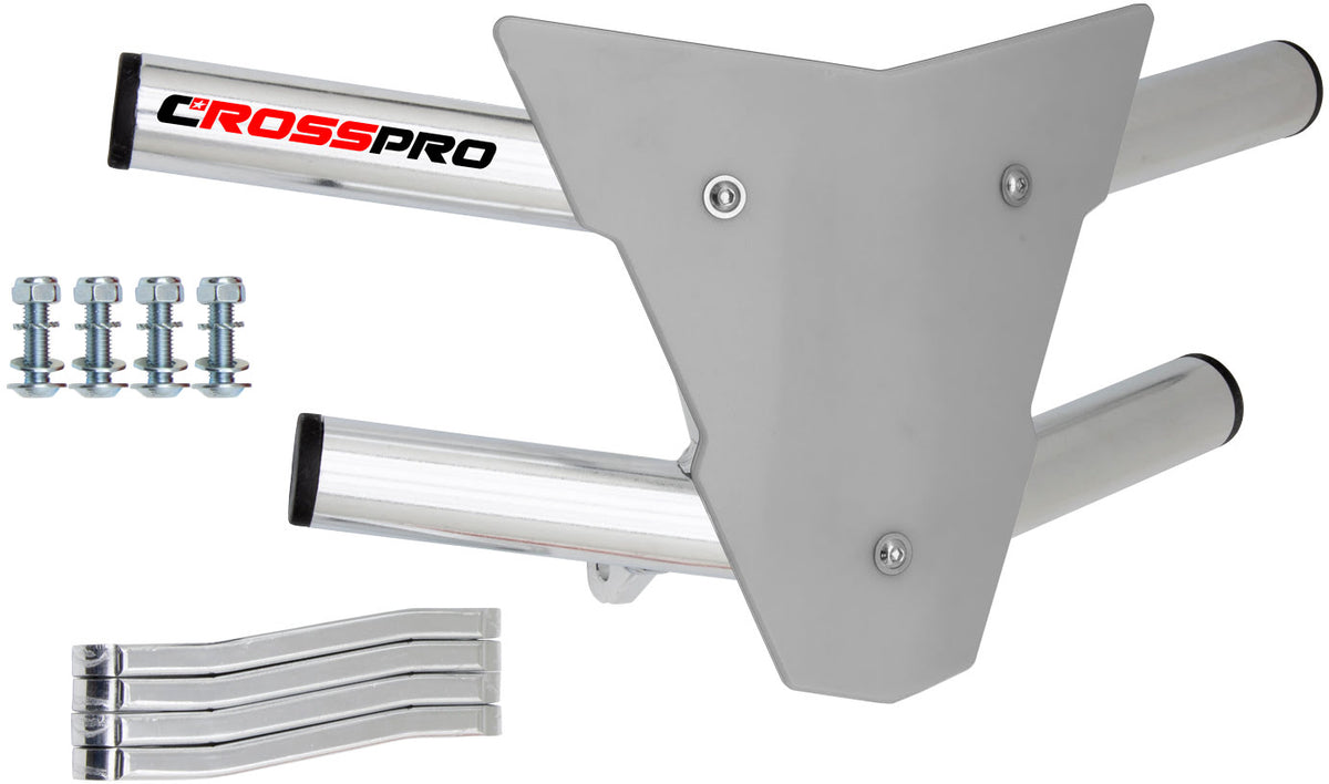 Crosspro - Front Bumper Waspe For Yamaha YFZ 450R-Polish Tubo / White Plate