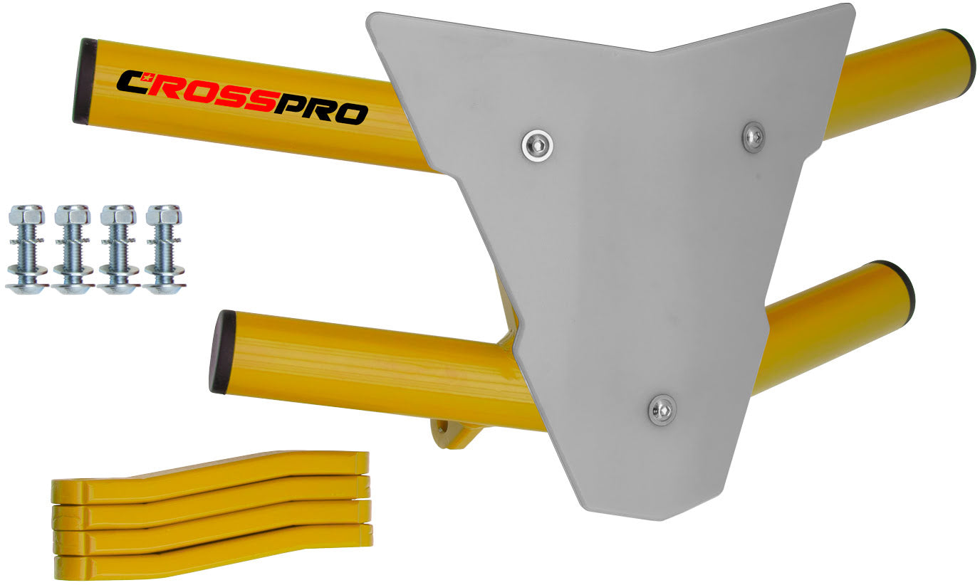 Crosspro - Front Bumper Waspe For Can Am (BRP) DS 450-Yellow Tube / White Plate