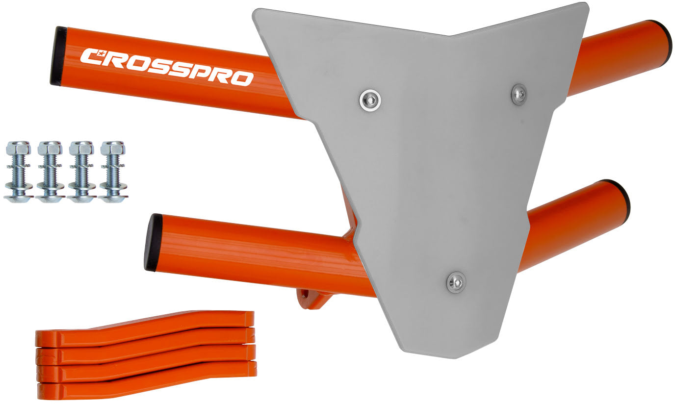 Crosspro - Front Bumper Waspe For Dinli DL 450-Orange Tube / White Plate