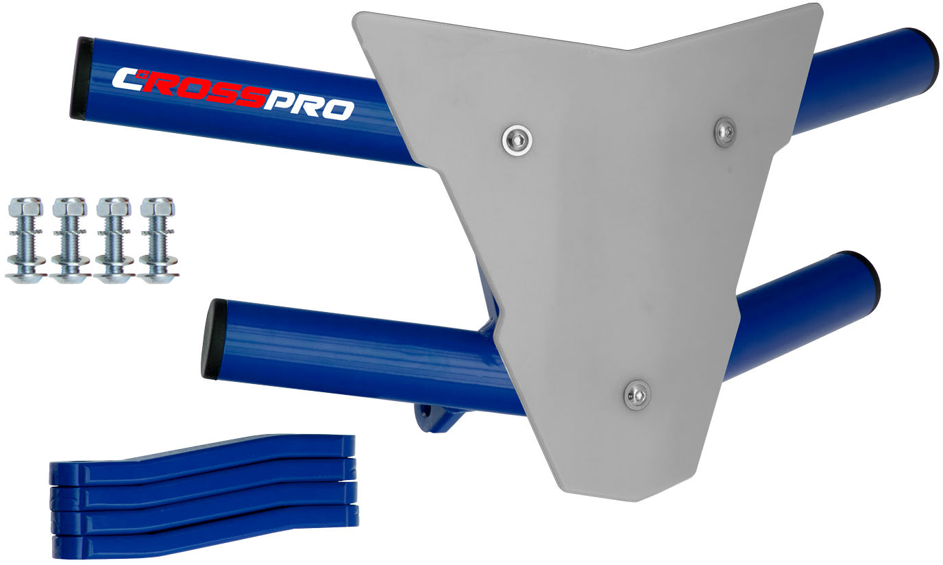 Crosspro - Front Bumper Waspe For Dinli DL 450-Blue Tube / White Plate