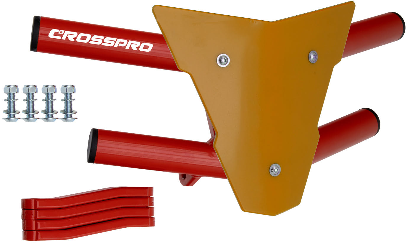 Crosspro - Front Bumper Waspe For Polaris Outlaw 500-Red Tube / Yellow Plate