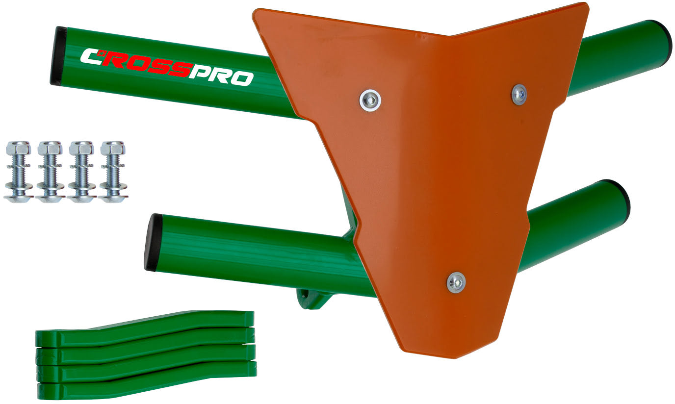 Crosspro - Front Bumper Waspe For Adly Herkules 500 S-Green Tube / Orange Plate