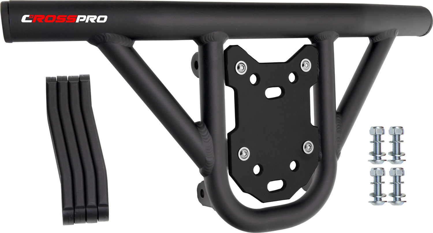 Crosspro - Front Bumper Hat For Dinli DL 450-Textured Black Tube / Black Plate