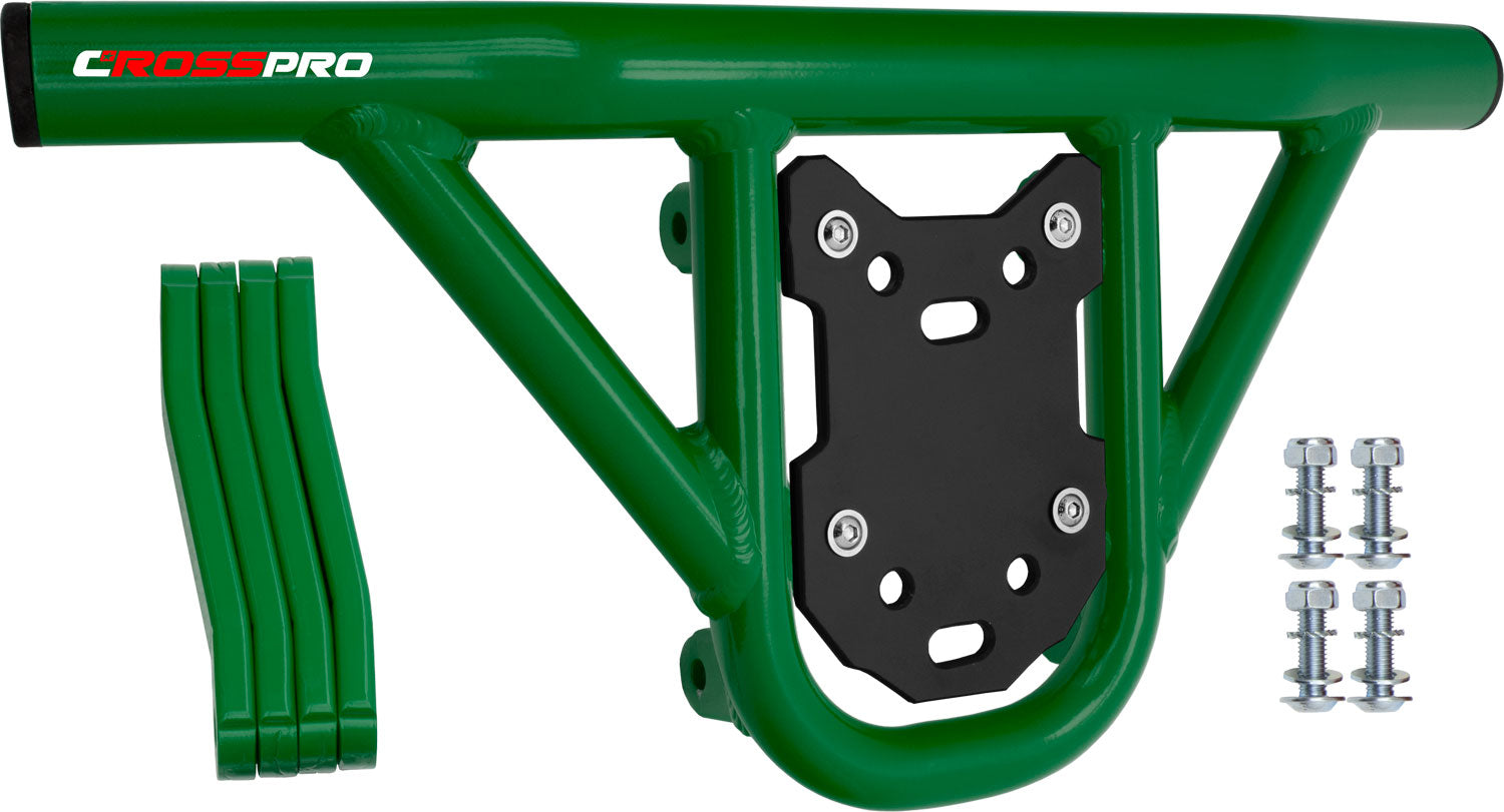 Crosspro - Front Bumper Hat For Can Am (BRP) DS 450-Green Tube / Black Plate