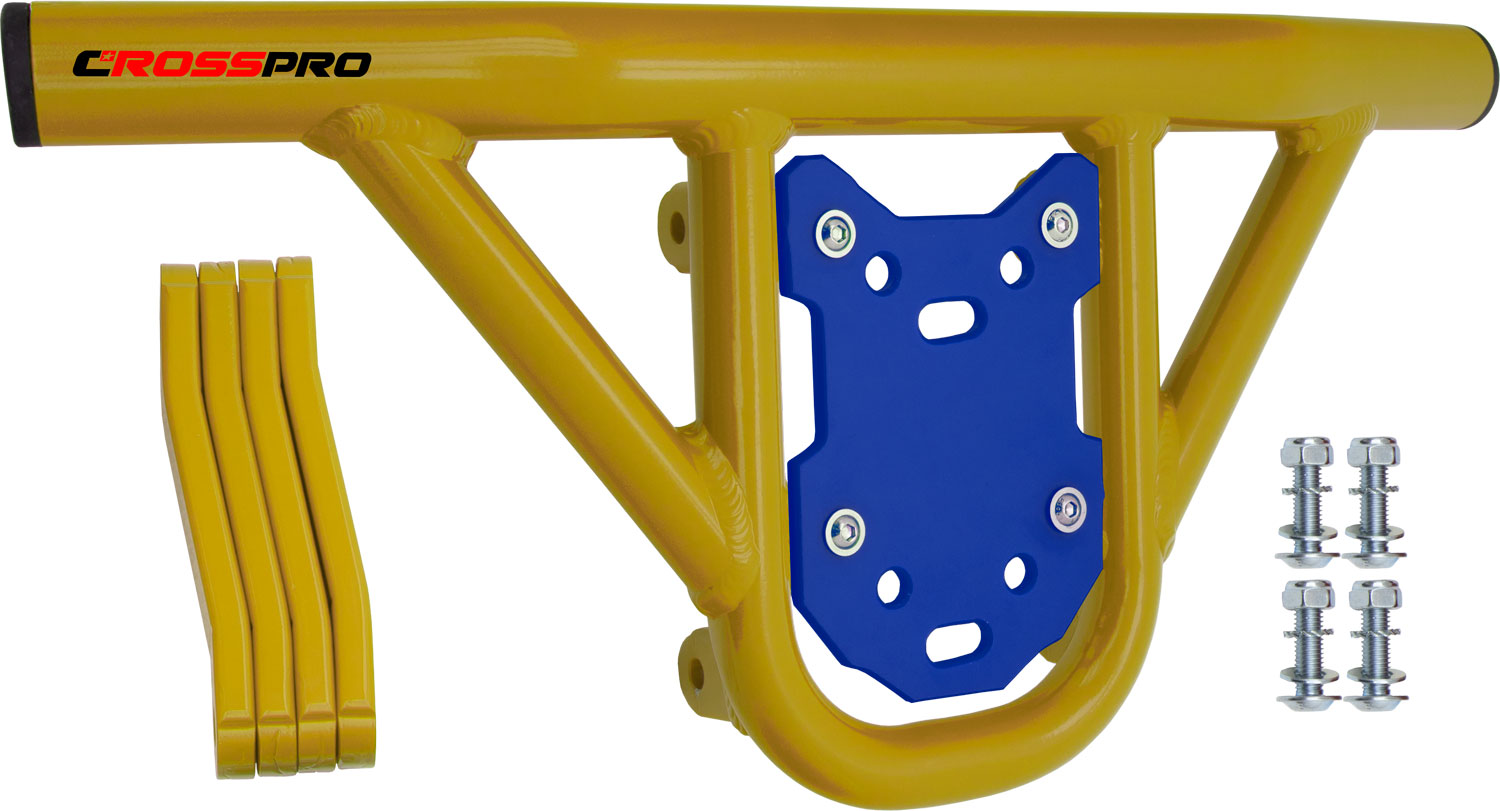 Crosspro - Front Bumper Hat For Aeon Cobra 350-Yellow Tube / Blue Plate