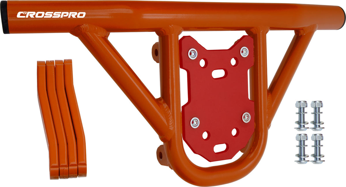 Crosspro - Front Bumper Hat For Aeon Cobra 350-Orange Tube / Red Plate