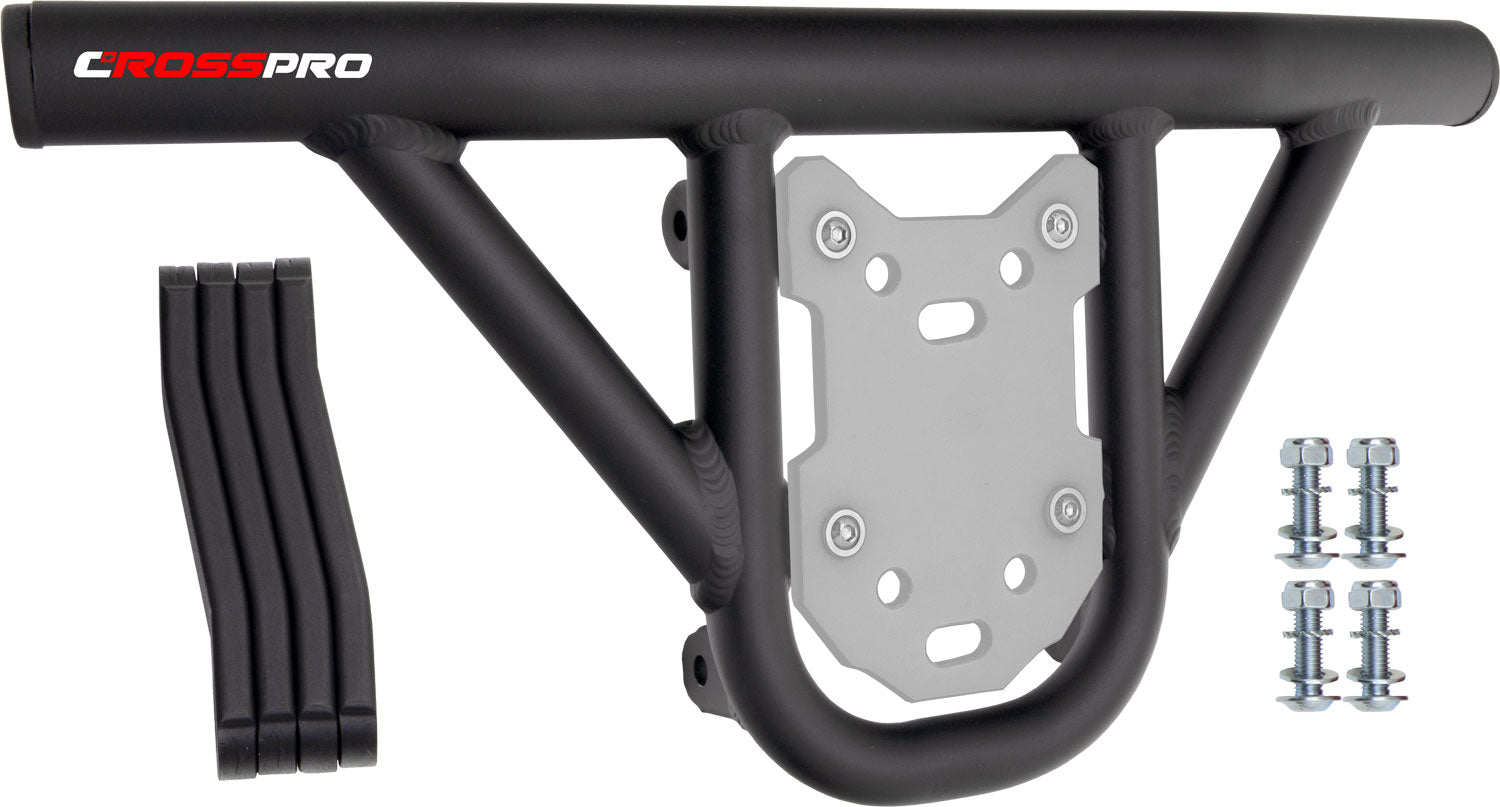 Crosspro - Front Bumper Hat For Access SP 450-Textured Black Tube / White Plate