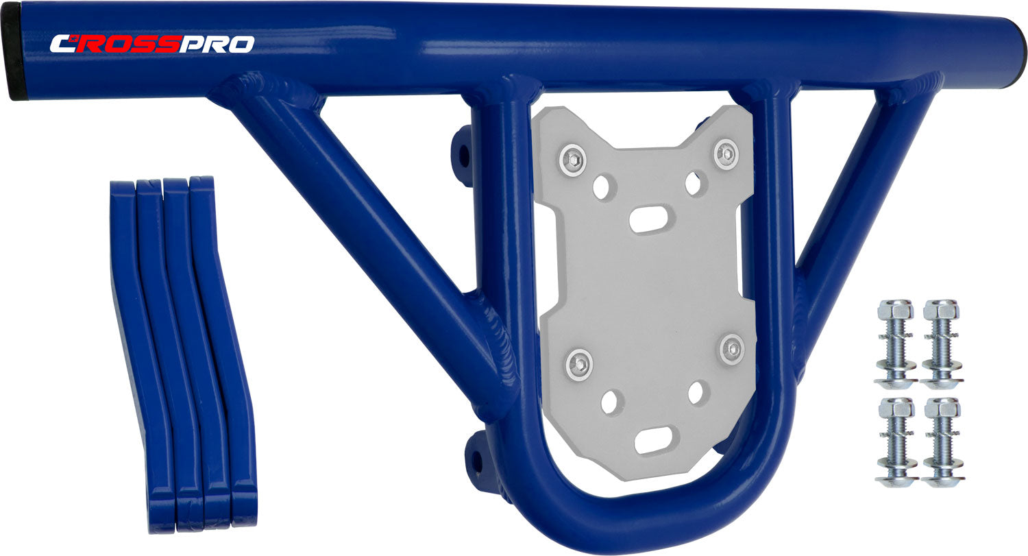 Crosspro - Front Bumper Hat For Honda TRX 250-Blue Tube / White Plate