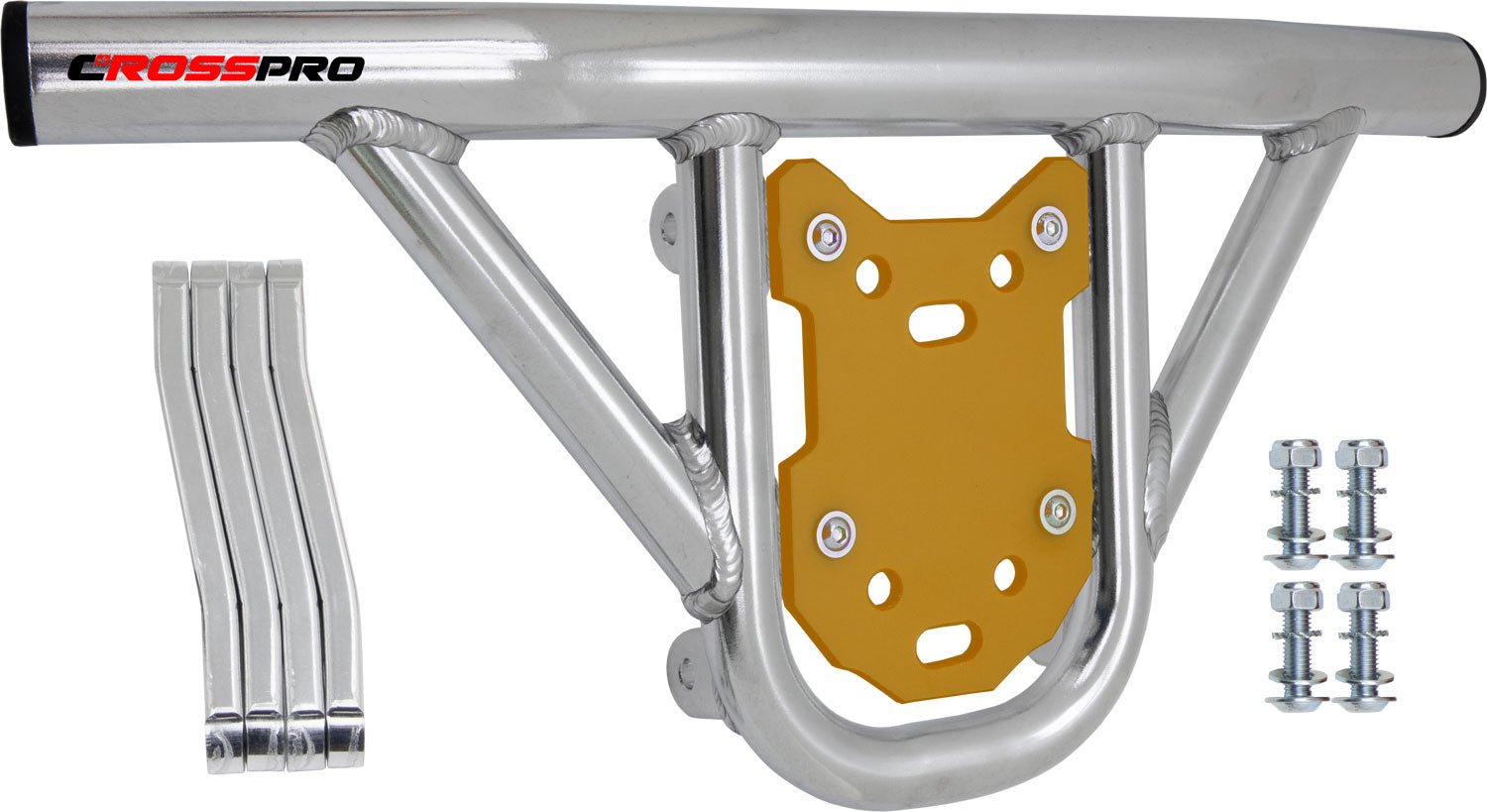 Crosspro - Front Bumper Hat For Suzuki LT-R 450-Polish Tubo / Yellow Plate
