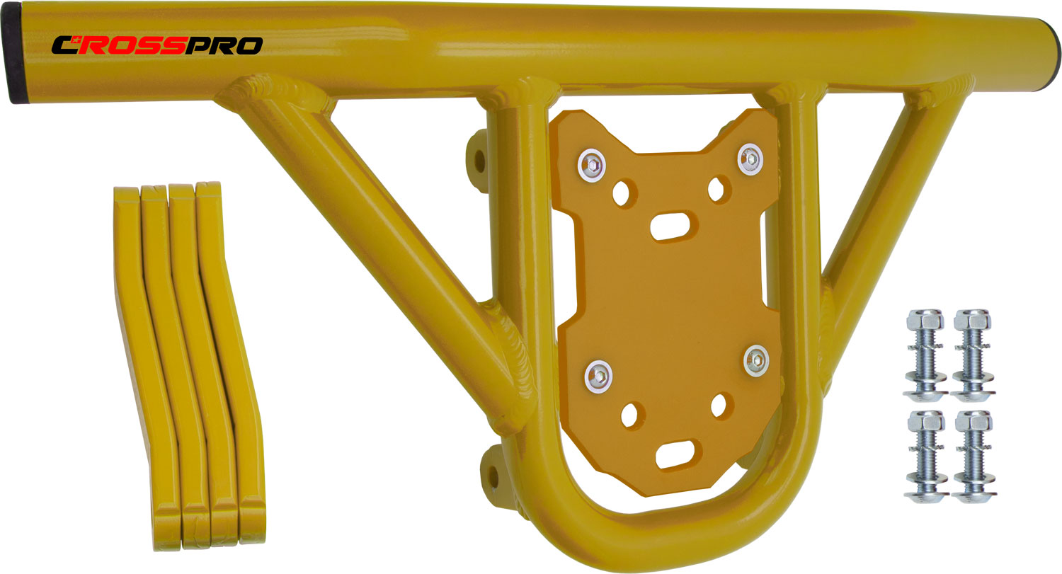 Crosspro - Front Bumper Hat For Aeon Cobra 350-Yellow Tube / Yellow Plate