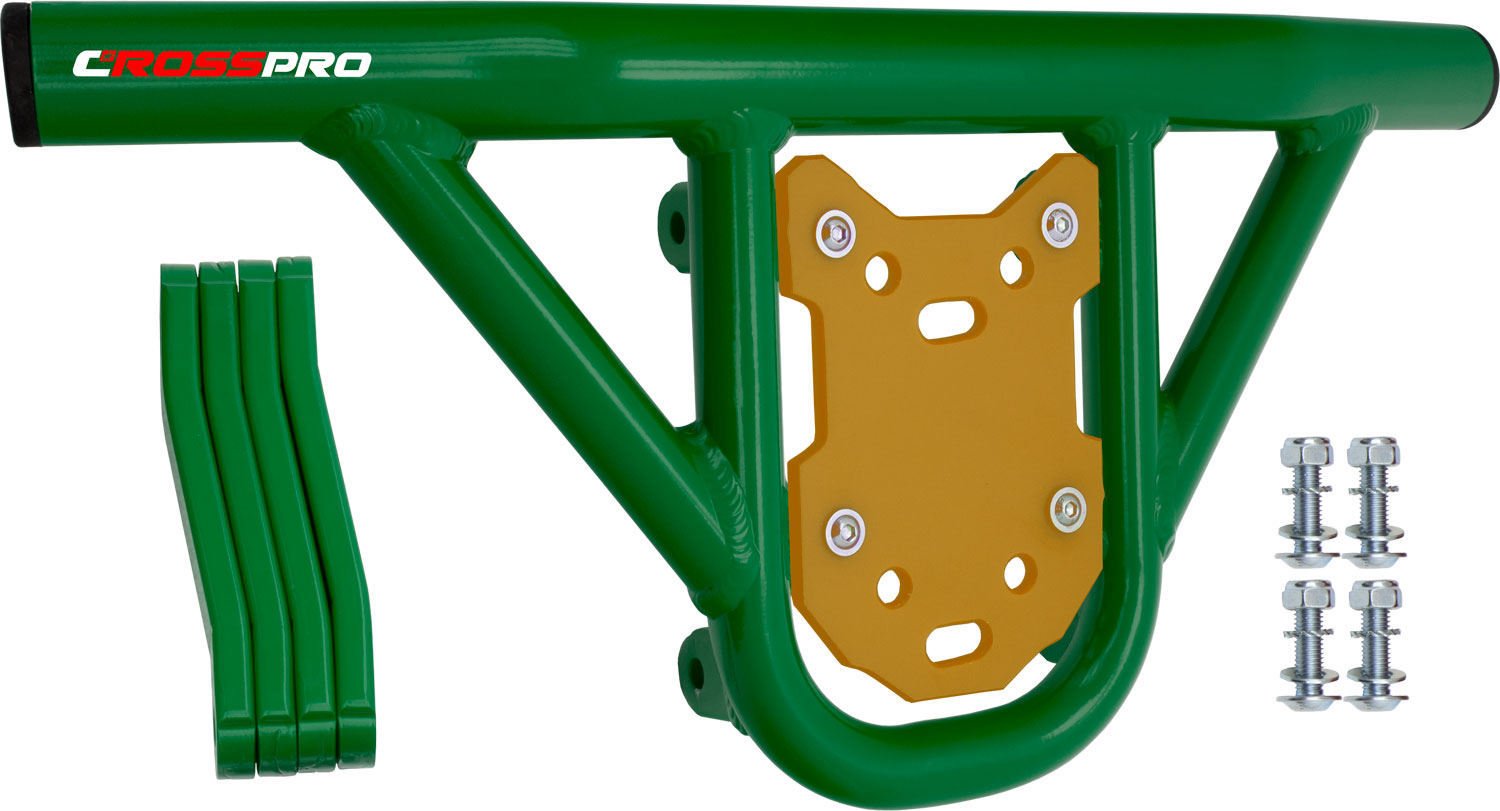Crosspro - Front Bumper Hat For Honda TRX 250-Green Tube / Yellow Plate