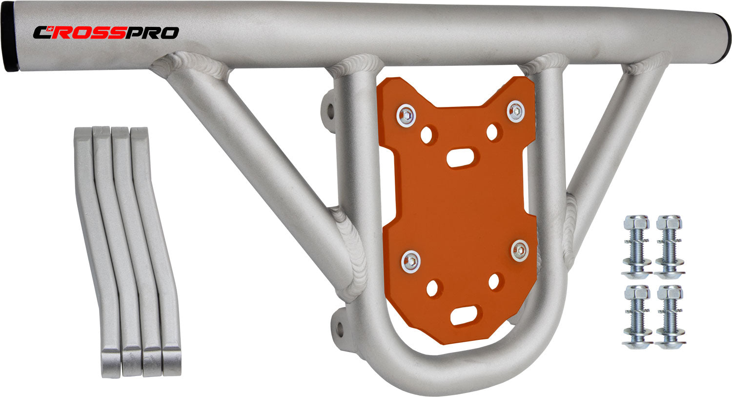 Crosspro - Front Bumper Hat For Polaris Predator 500-Ice Polish Tube / Orange Plate