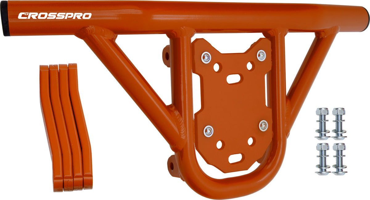 Crosspro - Front Bumper Hat For Suzuki LT-Z 250-Orange Tube / Orange Plate