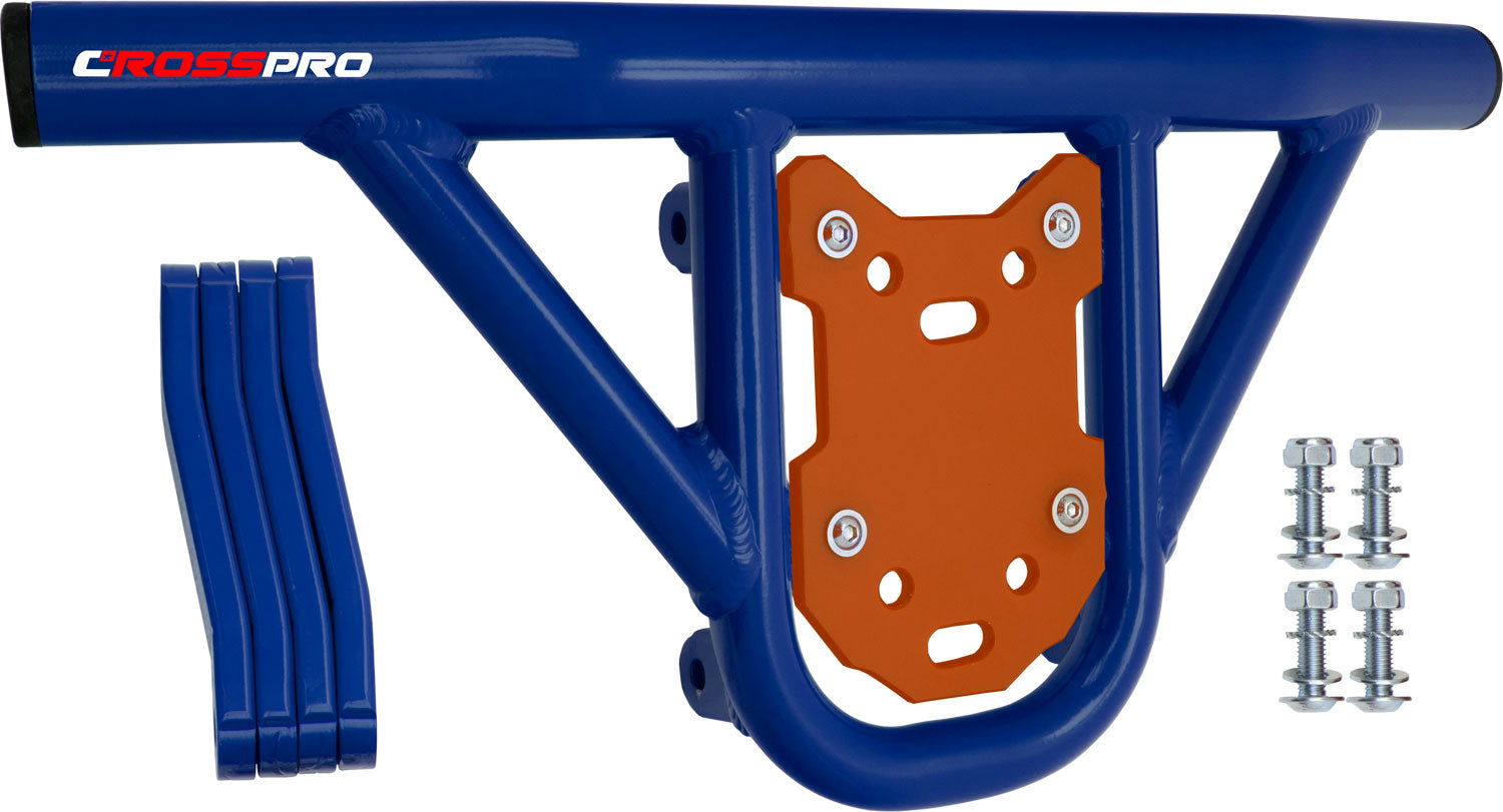 Crosspro - Front Bumper Hat For Adly Herkules 500 S-Blue Tube / Orange Plate