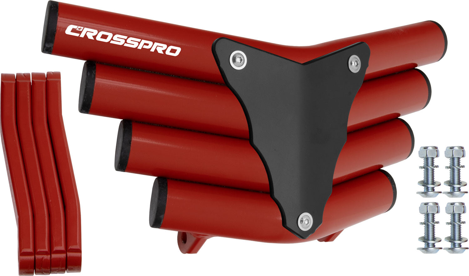 Crosspro - Front Bumper Corot For Suzuki LT-R 450-Red Tube / Black Plate