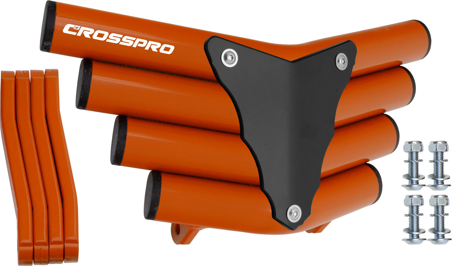 Crosspro - Front Bumper Corot For 450 XC (ATV), 525 XC (ATV), KTM 450 SX (ATV), 505 SX (ATV)-Orange Tube / Black Plate