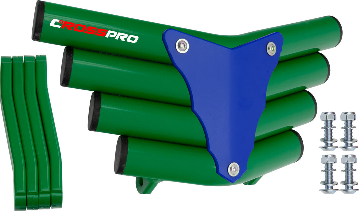 Crosspro - Front Bumper Corot For Access SP 450-Green Tube / Blue Plate