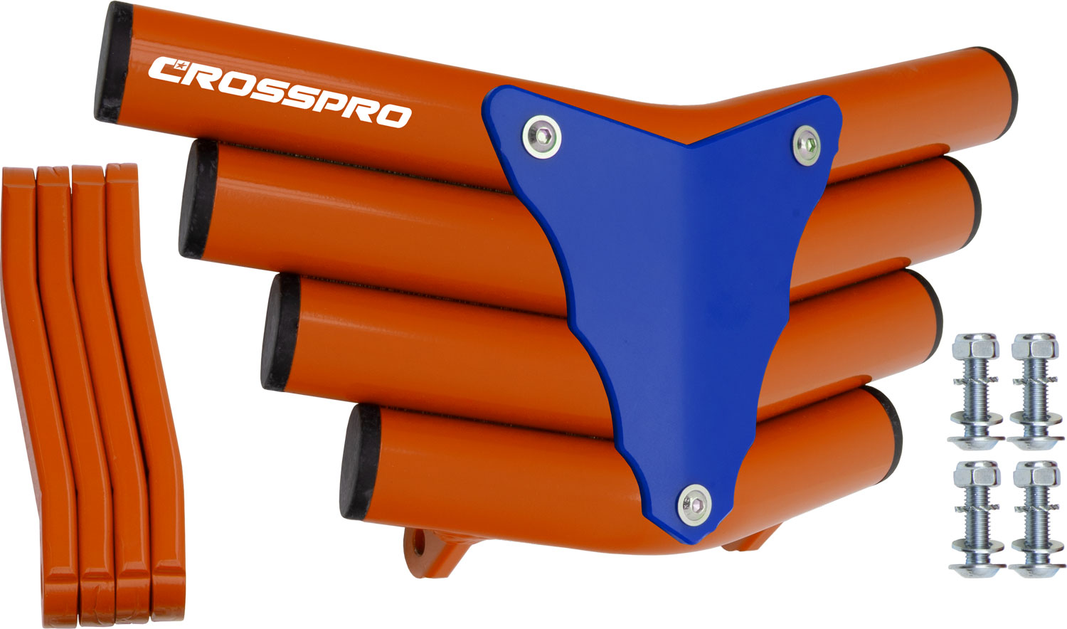 Crosspro - Front Bumper Corot For Yamaha YFZ 450R-Orange Tube / Blue Plate