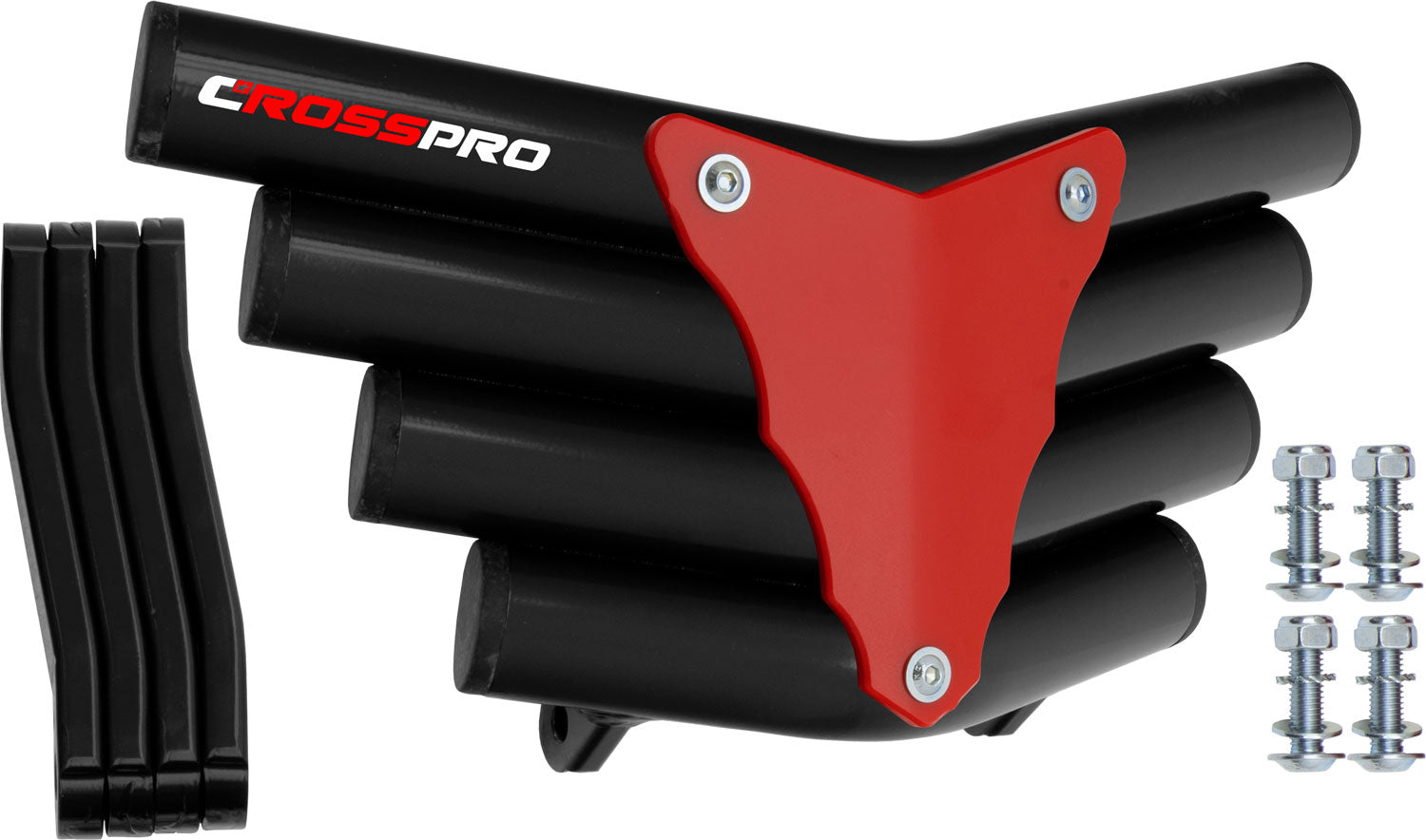 Crosspro - Front Bumper Corot For Polaris Predator 500-Black Tube / Red Plate