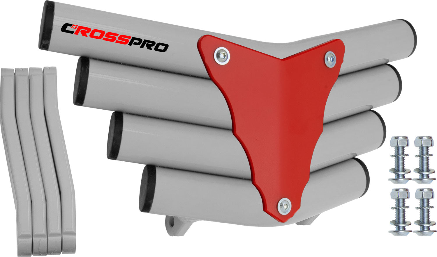Crosspro - Front Bumper Corot For Kawasaki KFX 450R-White Tube / Red Plate