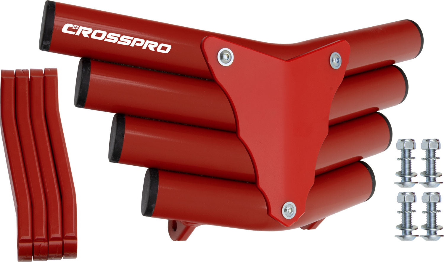 Crosspro - Front Bumper Corot For Yamaha YFM 700 Raptor-Red Tube / Red Plate