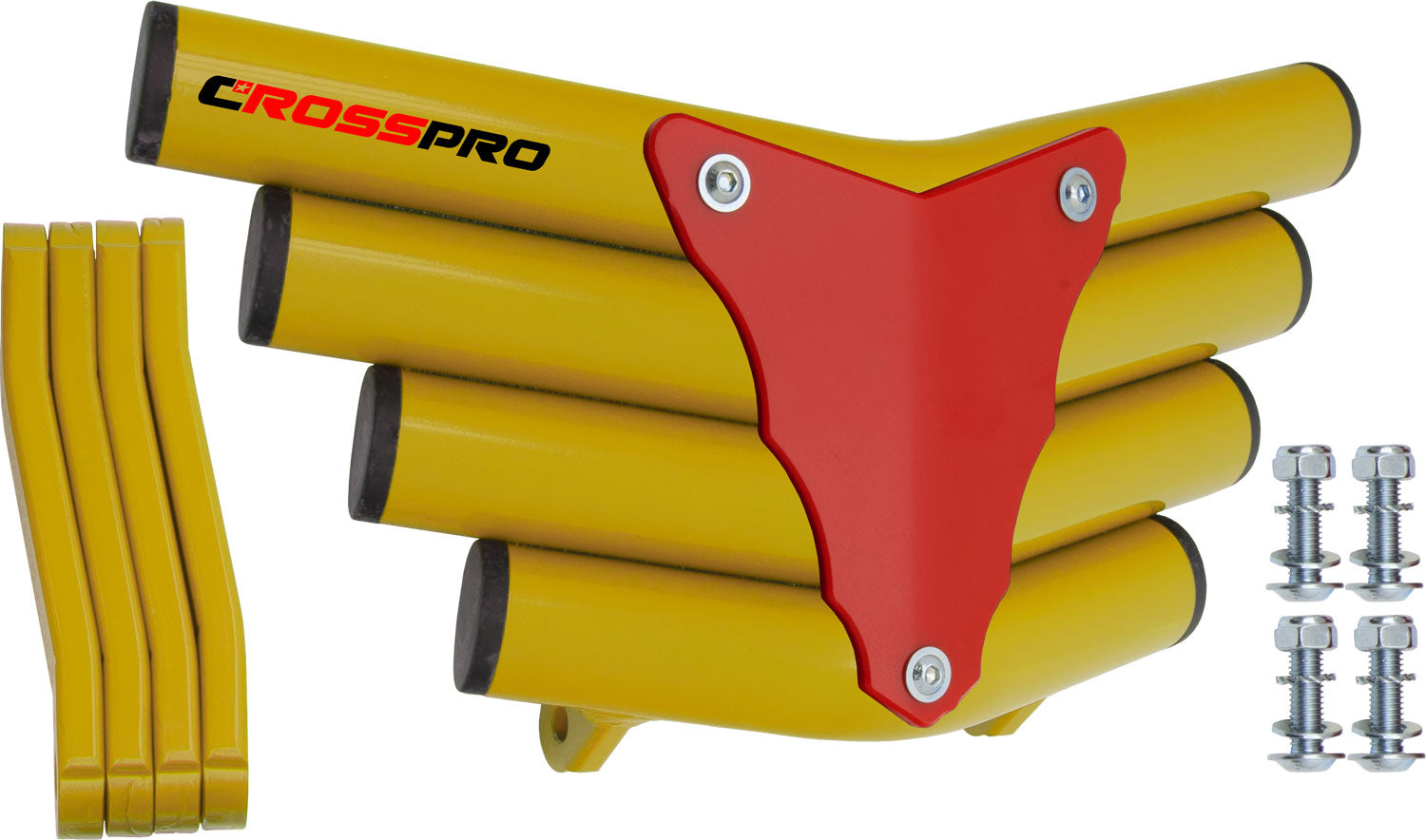 Crosspro - Front Bumper Corot For Suzuki LT-Z 250-Yellow Tube / Red Plate