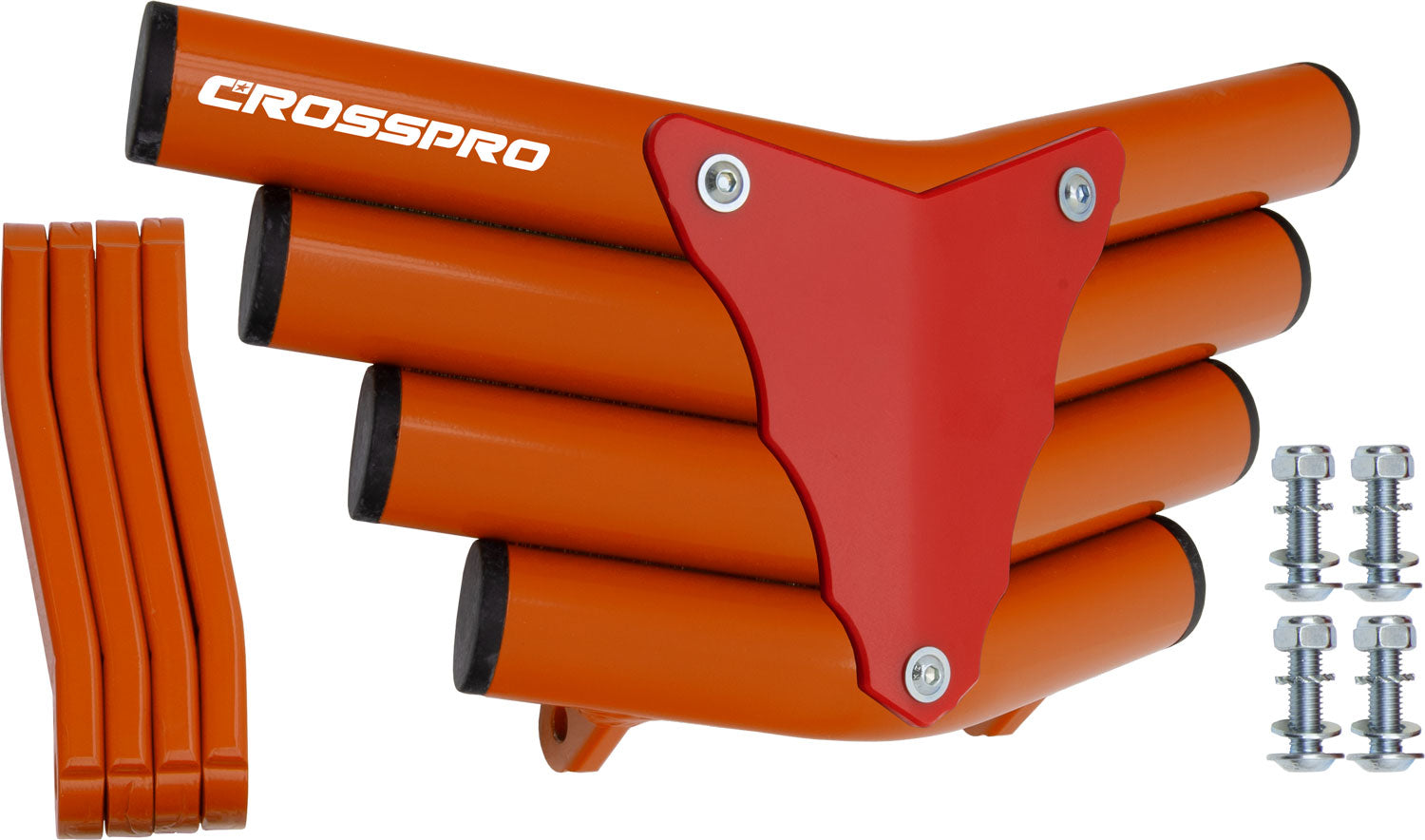 Crosspro - Front Bumper Corot For Honda TRX 250-Orange Tube / Red Plate