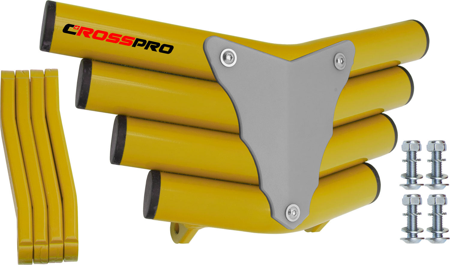 Crosspro - Front Bumper Corot For Adly Herkules 500 S-Yellow Tube / White Plate