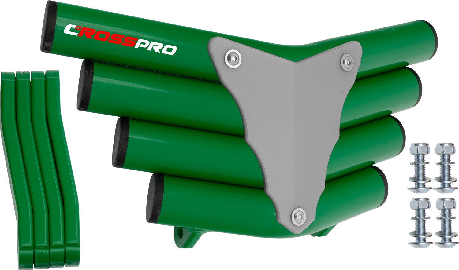 Crosspro - Front Bumper Corot For Yamaha YFZ 450-Green Tube / White Plate