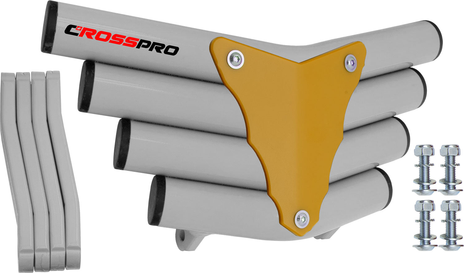 Crosspro - Front Bumper Corot For Honda TRX 700-White Tube / Yellow Plate