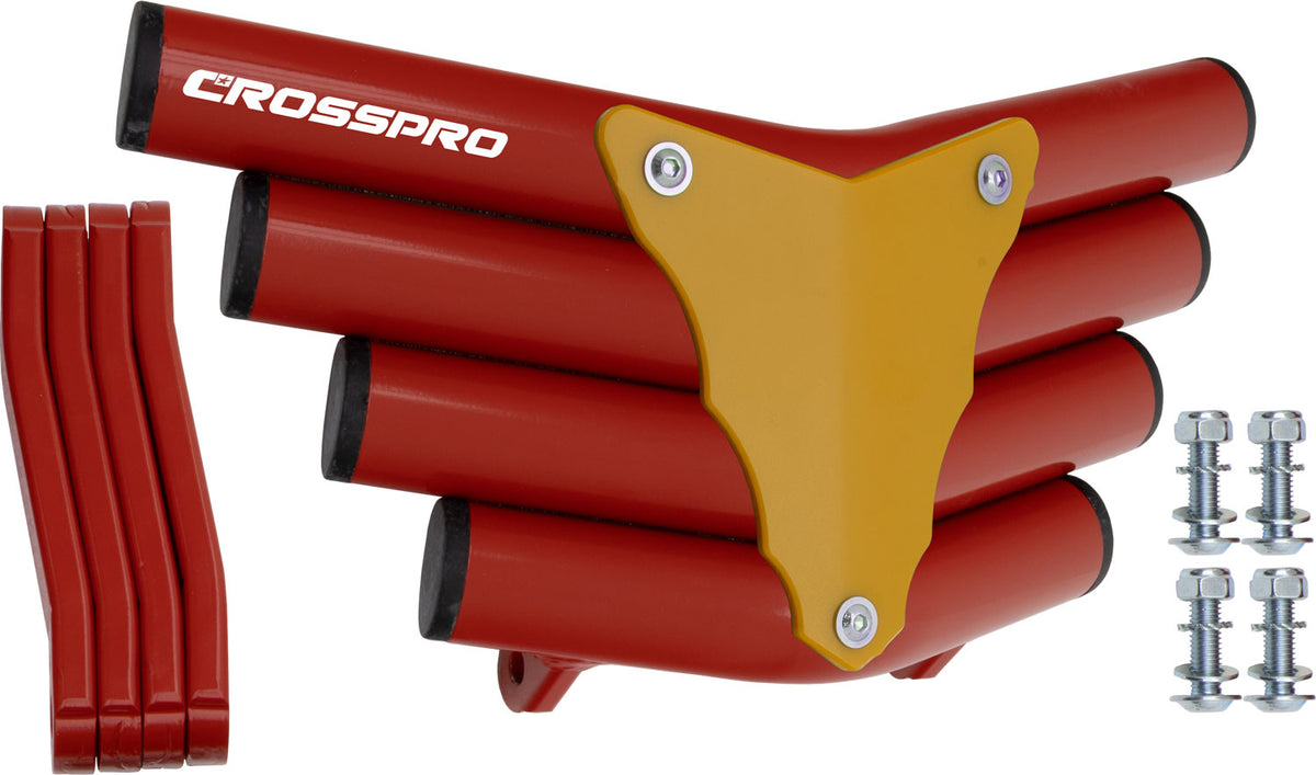 Crosspro - Front Bumper Corot For Yamaha YFM 250 Raptor-Red Tube / Yellow Plate