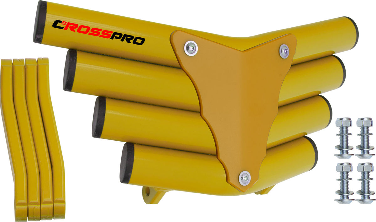 Crosspro - Front Bumper Corot For Suzuki LT-Z 250-Yellow Tube / Yellow Plate