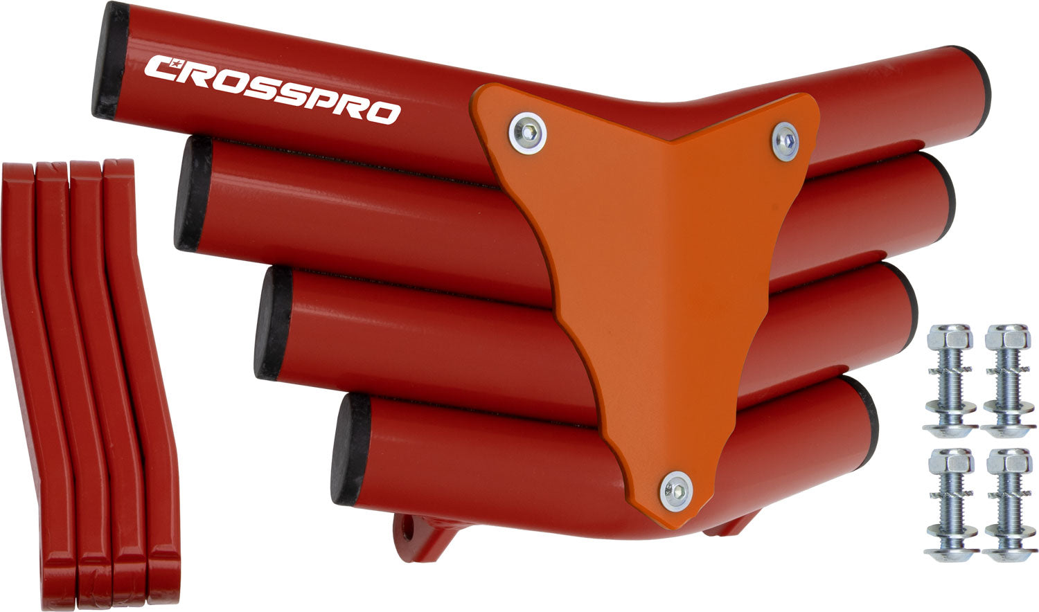 Crosspro - Front Bumper Corot For Can Am (BRP) DS 450-Red Tube / Orange Plate