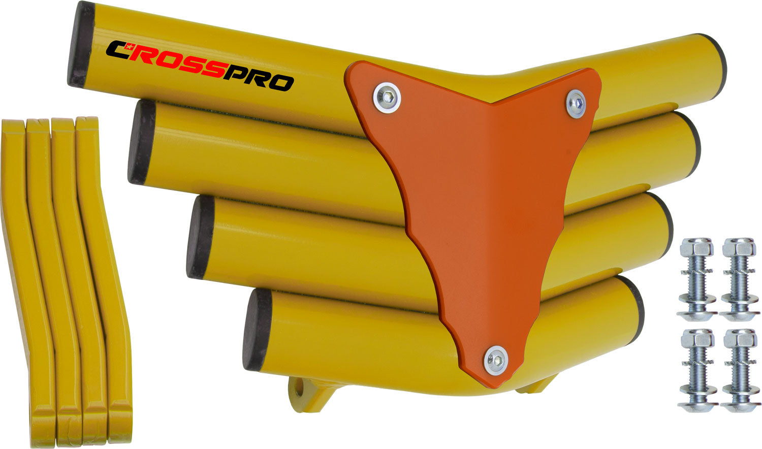 Crosspro - Front Bumper Corot For Yamaha YFM 350 Warrior-Yellow Tube / Orange Plate