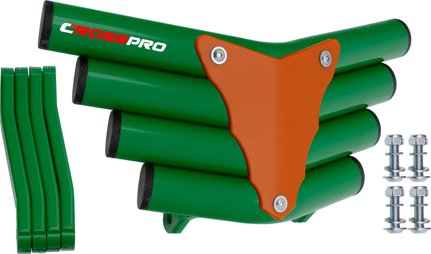 Crosspro - Front Bumper Corot For Can Am (BRP) DS 450-Green Tube / Orange Plate