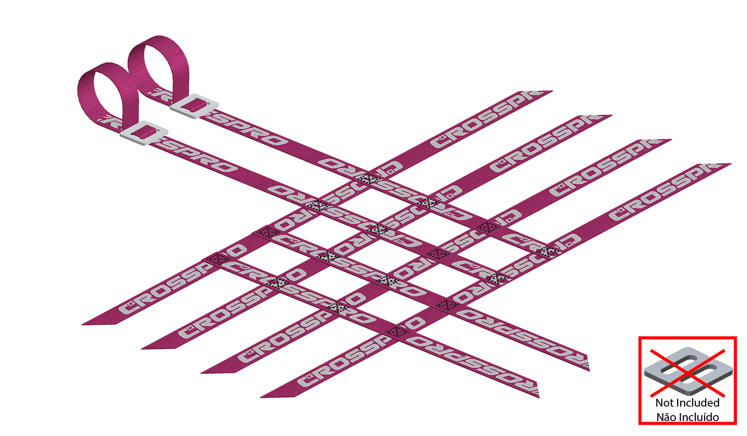 Crosspro - Nerf-Bar Belts (Kit) Pink 4x2x4 (B) 2CP141424B0013 5608345222382